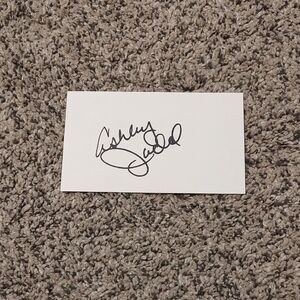ASHLEY JUDD signed Index Card
